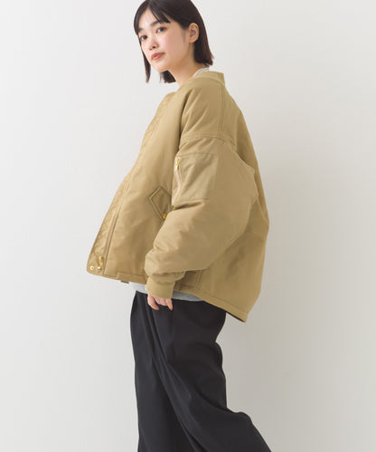 【hbA】【OMNES】ナイロンツイル MA-1 ブルゾン【7122-7141】