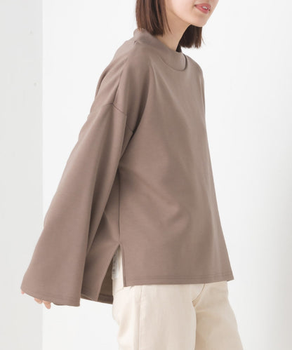 【OMNES】ダンボールニット スタンドカラー長袖プルオーバー【7123-5425】