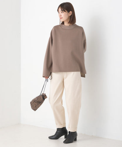 【OMNES】ダンボールニット スタンドカラー長袖プルオーバー【7123-5425】