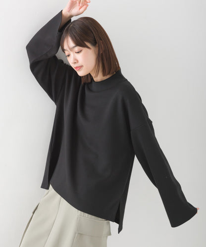 【OMNES】ダンボールニット スタンドカラー長袖プルオーバー【7123-5425】