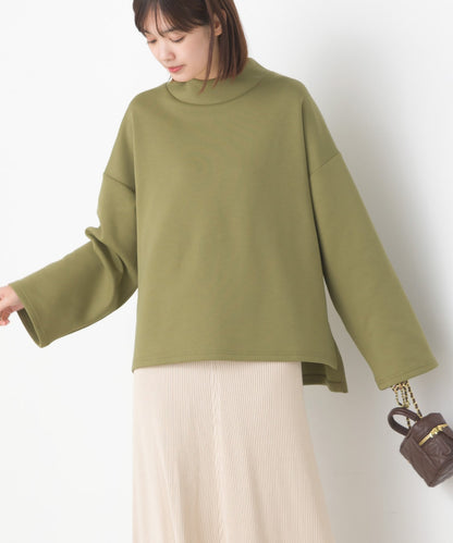 【OMNES】ダンボールニット スタンドカラー長袖プルオーバー【7123-5425】
