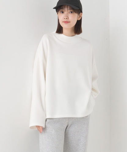 【OMNES】ダンボールニット スタンドカラー長袖プルオーバー【7123-5425】