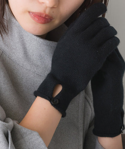 【Johnstons】ジョンストンズ カシミヤ ボタン付き ニットグローブ Cashmere Button Loop Gloves【HAY02241】【HAY2241】【並行輸入品】【9902-18005】