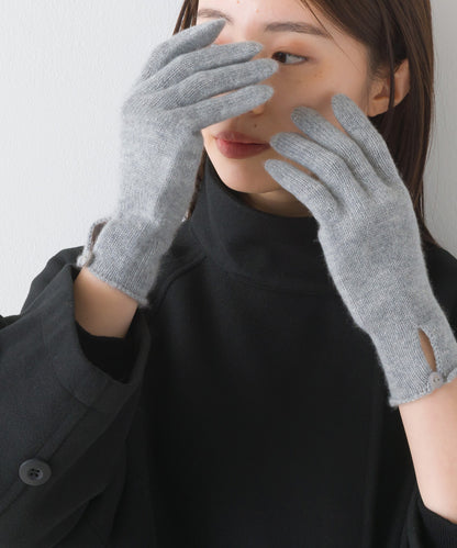 【Johnstons】ジョンストンズ カシミヤ ボタン付き ニットグローブ Cashmere Button Loop Gloves【HAY02241】【HAY2241】【並行輸入品】【9902-18005】