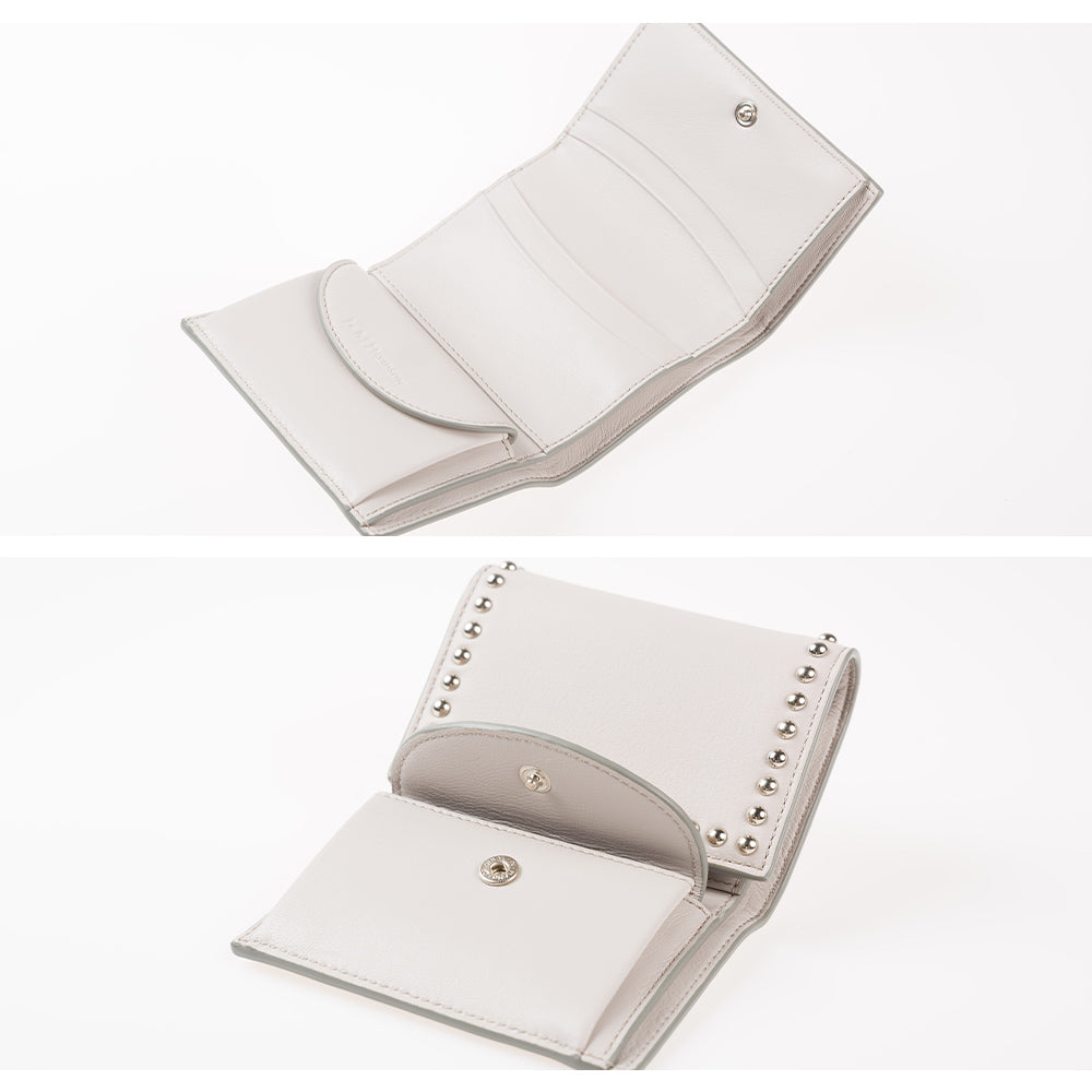 【J&M DAVIDSON】ジェイアンドエム デヴィッドソン SMALL WALLET WITH STUDS スモール ウォレット ウィズ スタッズ SSMW-1XX-SCXX 三つ折り財布 並行輸入品【9902-21001】