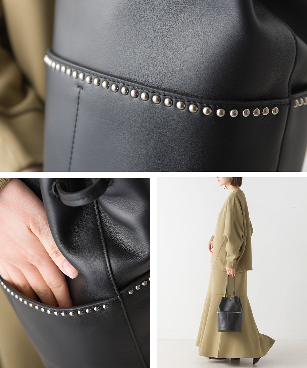 【J&M DAVIDSON】ジェイアンドエム デヴィッドソン MINI DAISY WITH STUDS ミニ デイジー ウィズ スタッズ LMND-1XX-SCXX 巾着バッグ ハンドバッグ 並行輸入品【9902-21003】