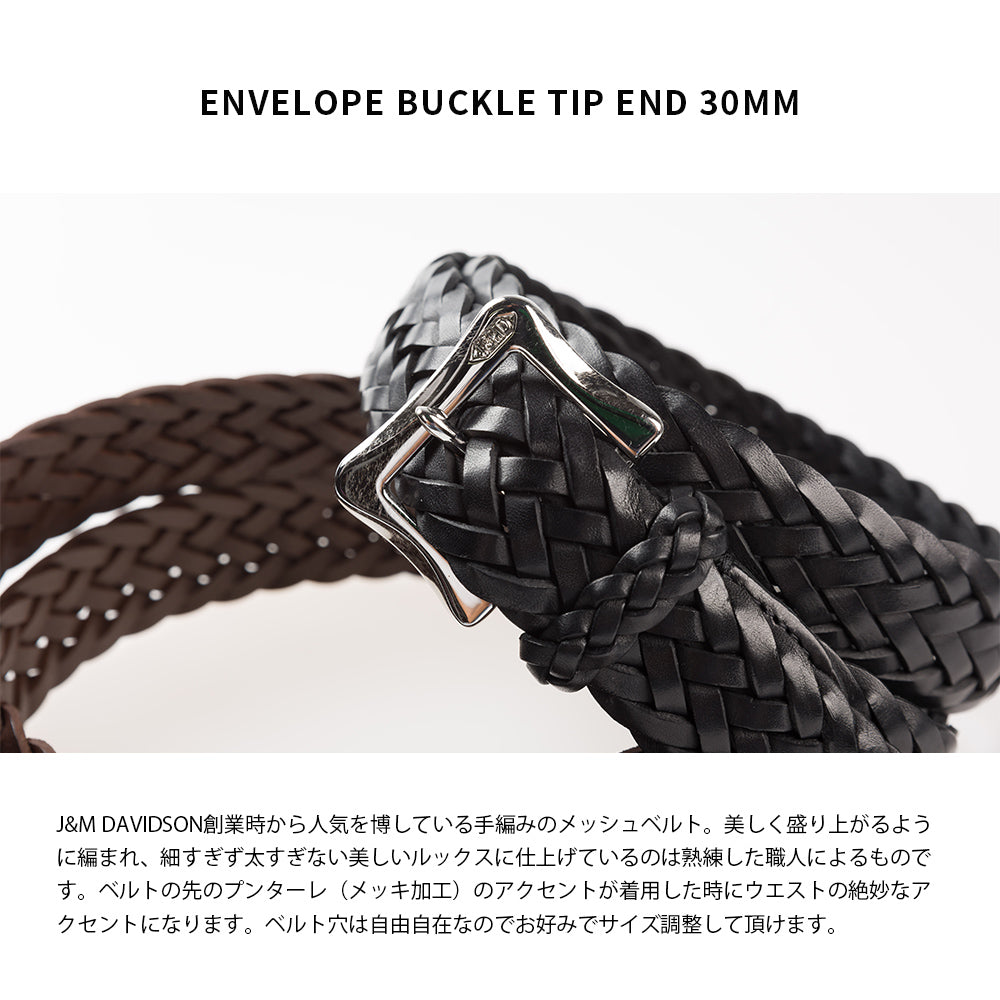 【J&M DAVIDSON】ジェイアンドエム デヴィッドソン ENVELPE BUCKLE TIP END 30MM エンベロープ バックル チップ エンド 30MM BENT-0TP-AN30 メッシュベルト メンズ 並行輸入品【9902-21007】