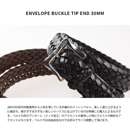 【J&M DAVIDSON】ジェイアンドエム デヴィッドソン ENVELPE BUCKLE TIP END 30MM エンベロープ バックル チップ エンド 30MM BENT-0TP-AN30 メッシュベルト メンズ 並行輸入品【9902-21007】