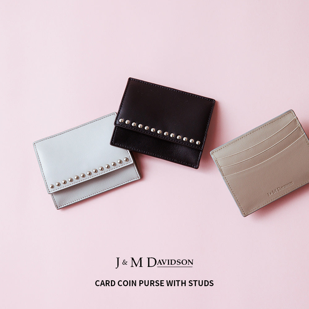 【J&M DAVIDSON】ジェイアンドエム デヴィッドソン CARD COIN PURSE WITH STUDS カード コイン パース ウィズ スタッズ 財布 SCCP-1XX-SCXX コインケース 並行輸入品【9902-22008】