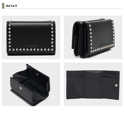 【J&M DAVIDSON】ジェイアンドエム デヴィッドソン FOLD WALLET WITH STUDS フォールド ウォレット ウィズ スタッズ ミニ財布 SFLW-1XX-SCXX 三つ折り ミニウォレット 並行輸入品【9902-22009】