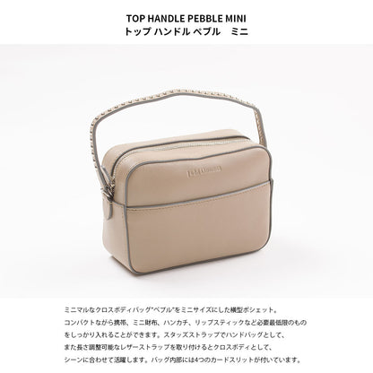 【J&M DAVIDSON】ジェイアンドエム デヴィッドソン TOP HANDLE PEBBLE MINI トップ ハンドル ぺブル ミニ スタッズ 横型ポシェット ショルダーバッグ ハンドバッグ SFLW-1XX-SCXX SLLF-0XX-SCXX 並行輸入品【9902-22018】