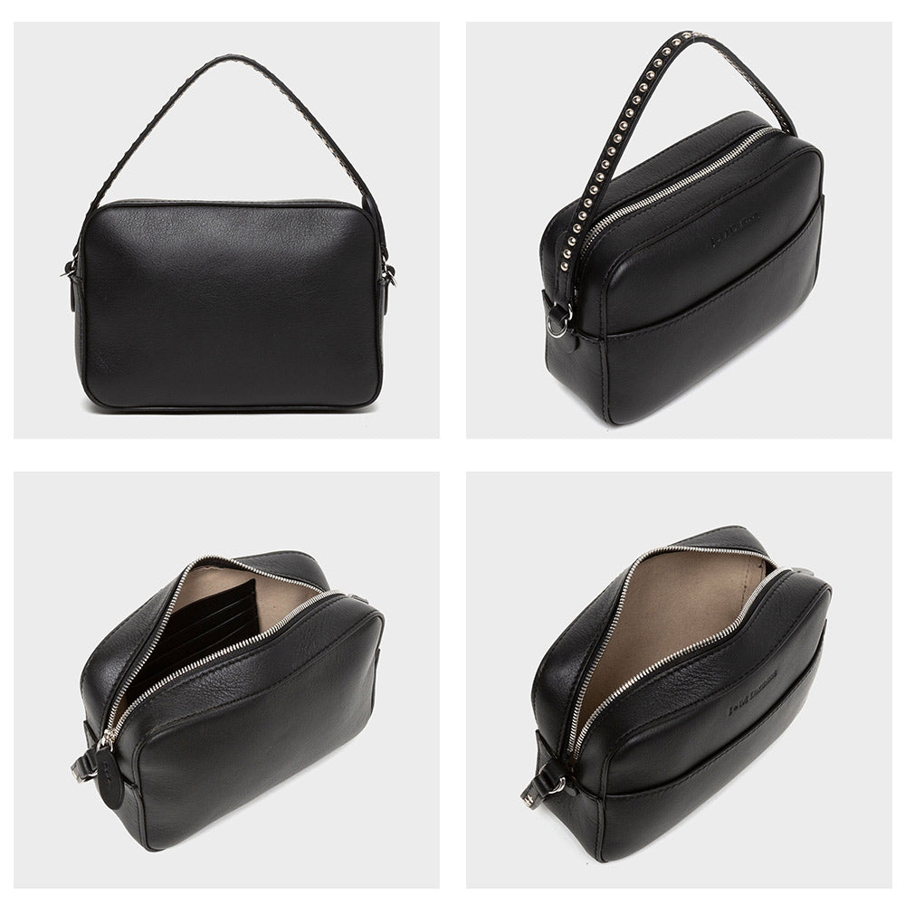 【J&M DAVIDSON】ジェイアンドエム デヴィッドソン TOP HANDLE PEBBLE MINI トップ ハンドル ぺブル ミニ スタッズ 横型ポシェット ショルダーバッグ ハンドバッグ SFLW-1XX-SCXX SLLF-0XX-SCXX 並行輸入品【9902-22018】