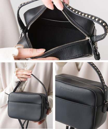 【J&M DAVIDSON】ジェイアンドエム デヴィッドソン TOP HANDLE PEBBLE MINI トップ ハンドル ぺブル ミニ スタッズ 横型ポシェット ショルダーバッグ ハンドバッグ SFLW-1XX-SCXX SLLF-0XX-SCXX 並行輸入品【9902-22018】