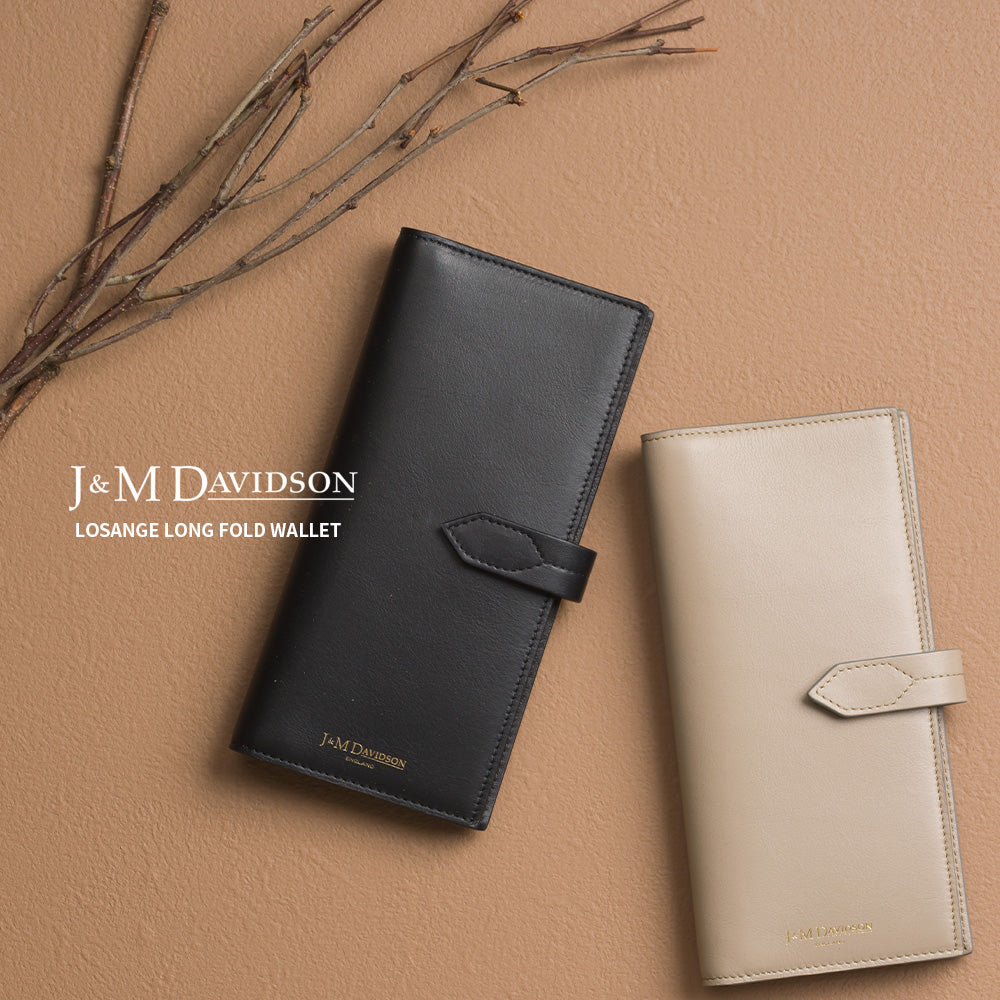 【J&M DAVIDSON】ジェイアンドエム デヴィッドソン LOSANGE LONG FOLD WALLET ロサンジ ロング フォルド ウォレット SMZA-1XX-SCXX 二つ折り財布 長財布 並行輸入品【9902-22019】