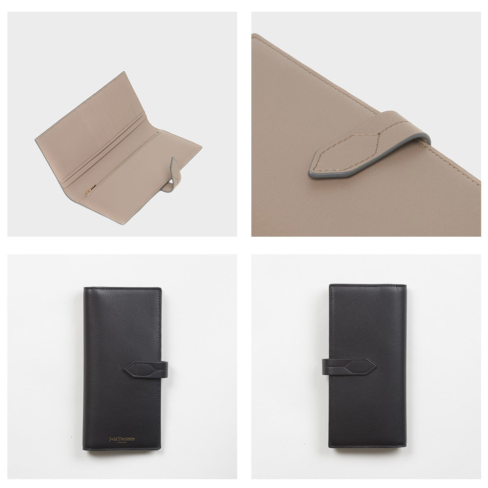 【J&M DAVIDSON】ジェイアンドエム デヴィッドソン LOSANGE LONG FOLD WALLET ロサンジ ロング フォルド ウォレット SMZA-1XX-SCXX 二つ折り財布 長財布 並行輸入品【9902-22019】