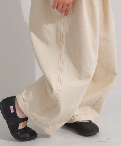 【hbB】【OMNES】キッズ ウォッシュ加工 ダンプサーカスバルーンパンツ【A420037OMN】
