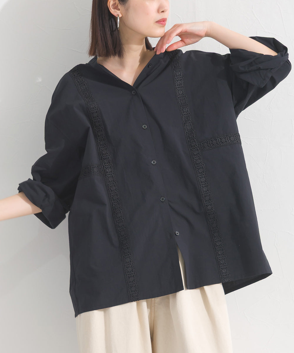 【OMNES】コットンレース長袖シャツ【A440066OMN】