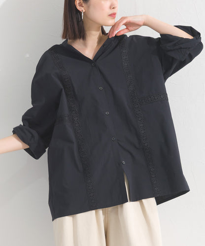 【OMNES】コットンレース長袖シャツ【A440066OMN】