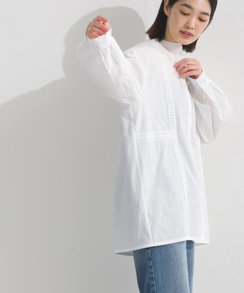 【OMNES】コットンレース長袖シャツ【A440066OMN】