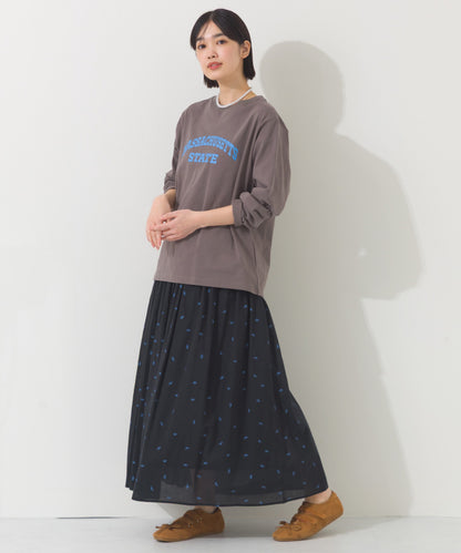 【OMNES】ロゴプリント長袖Tシャツ Massachusetts【A450005OMN】