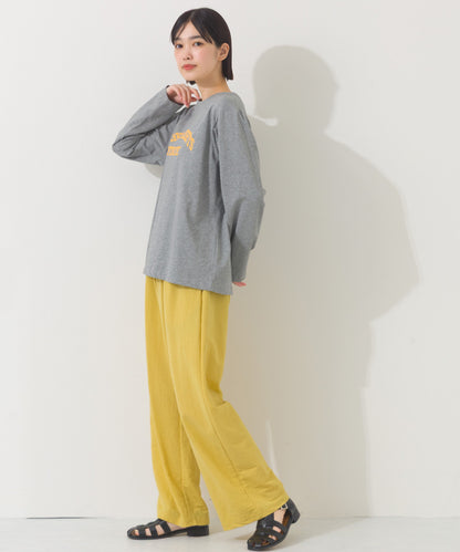 【OMNES】ロゴプリント長袖Tシャツ Massachusetts【A450005OMN】