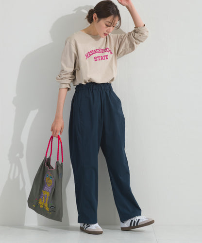 【OMNES】ロゴプリント長袖Tシャツ Massachusetts【A450005OMN】