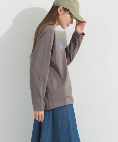 【OMNES】ロゴプリント長袖Tシャツ Massachusetts【A450005OMN】