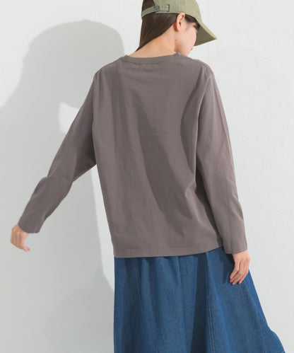 【OMNES】ロゴプリント長袖Tシャツ Massachusetts【A450005OMN】