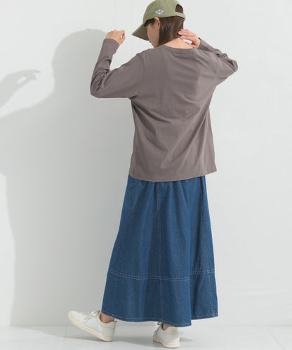 【OMNES】ロゴプリント長袖Tシャツ Massachusetts【A450005OMN】