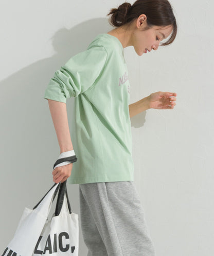 【OMNES】ロゴプリント長袖Tシャツ Massachusetts【A450005OMN】