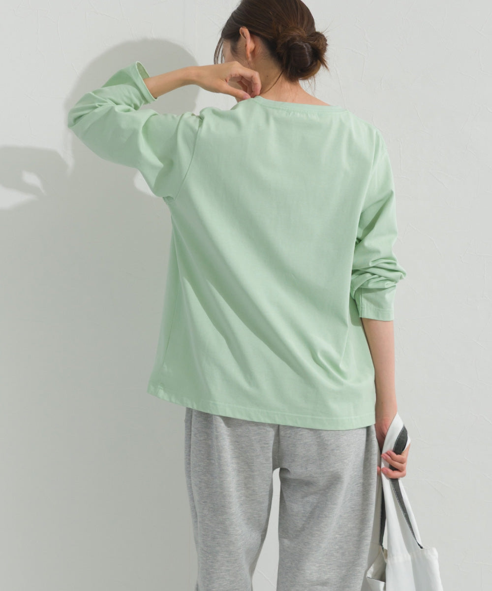 【OMNES】ロゴプリント長袖Tシャツ Massachusetts【A450005OMN】