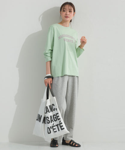 【OMNES】ロゴプリント長袖Tシャツ Massachusetts【A450005OMN】