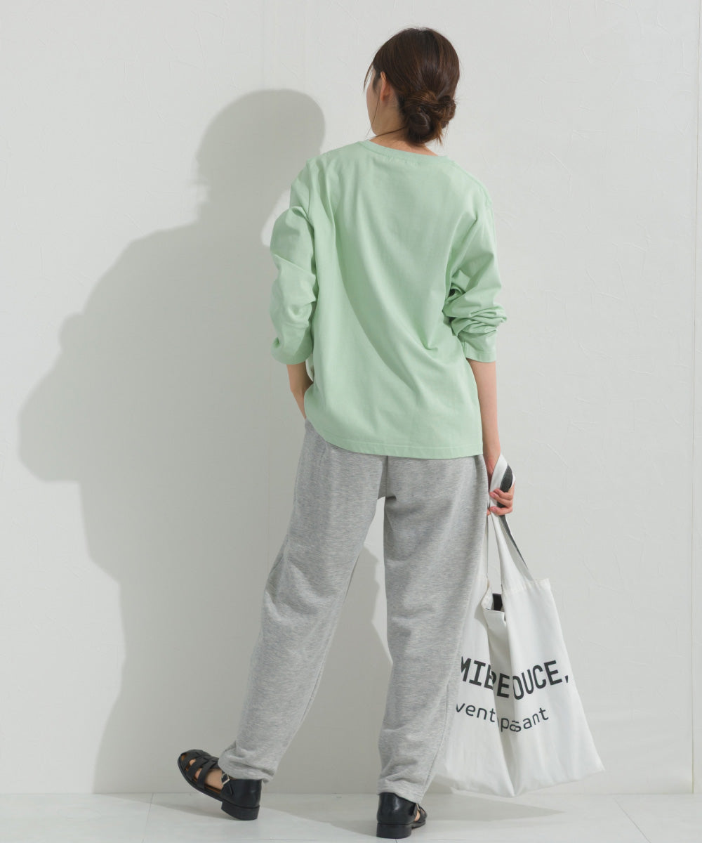 【OMNES】ロゴプリント長袖Tシャツ Massachusetts【A450005OMN】