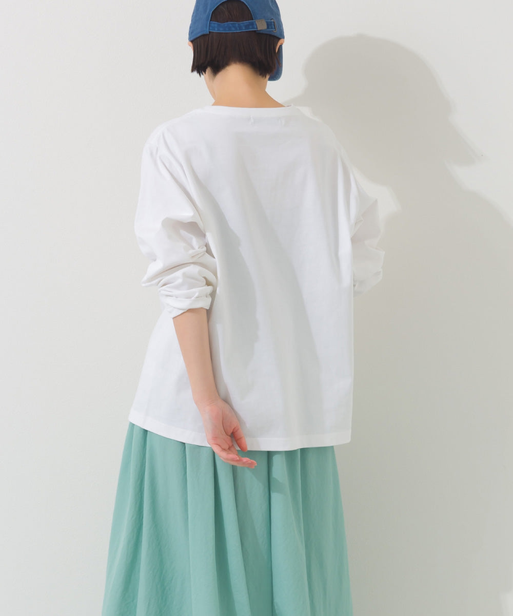 【OMNES】ロゴプリント長袖Tシャツ Massachusetts【A450005OMN】