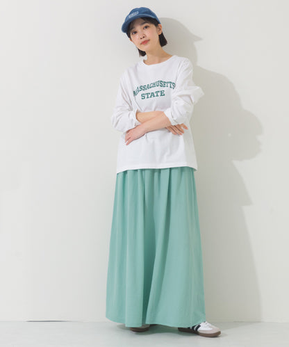 【OMNES】ロゴプリント長袖Tシャツ Massachusetts【A450005OMN】