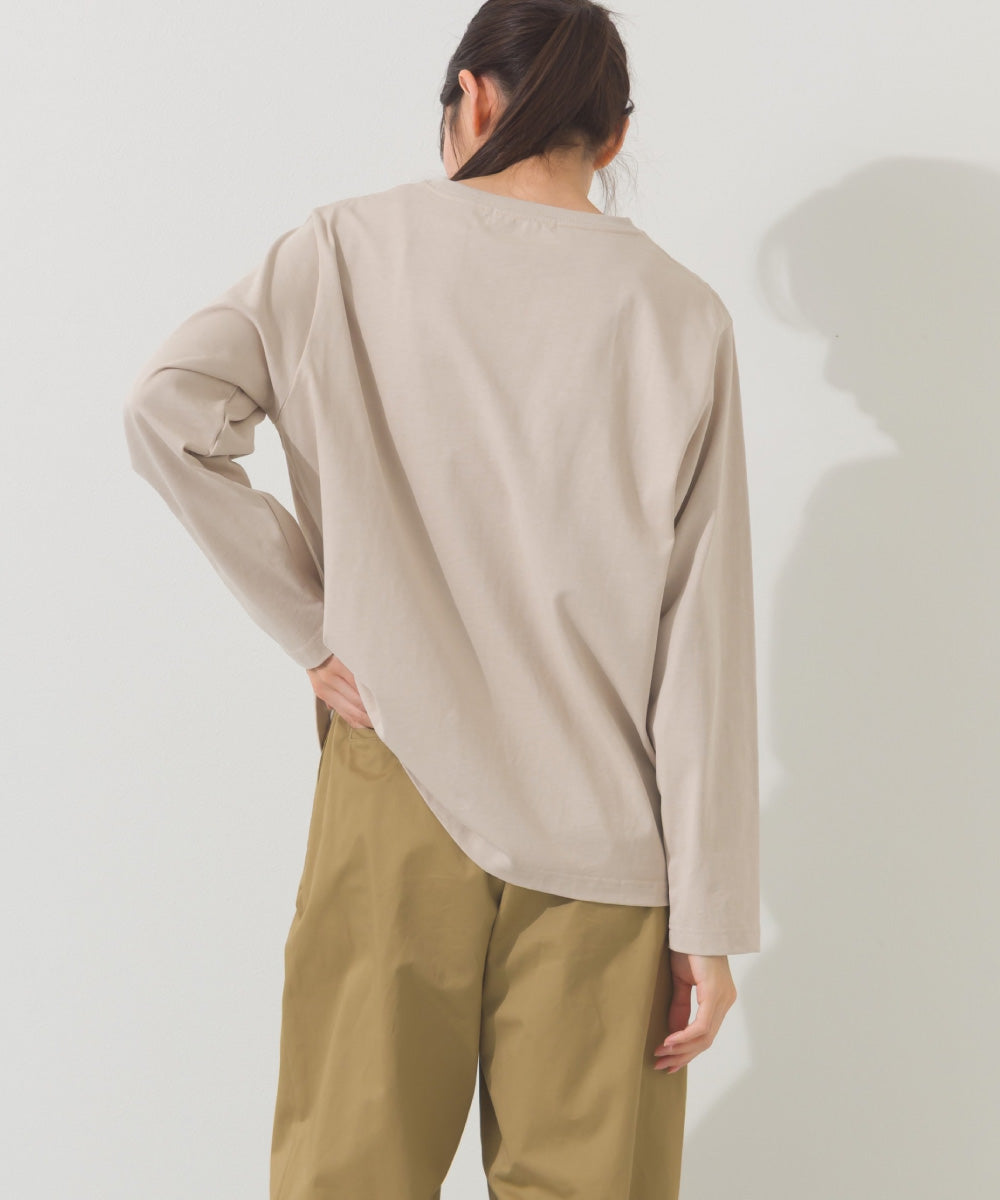 【OMNES】ロゴプリント長袖Tシャツ Massachusetts【A450005OMN】