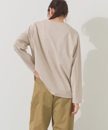 【OMNES】ロゴプリント長袖Tシャツ Massachusetts【A450005OMN】