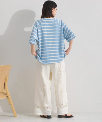 【OMNES】ボーダー半袖ドルマンTシャツ【A450006OMN】