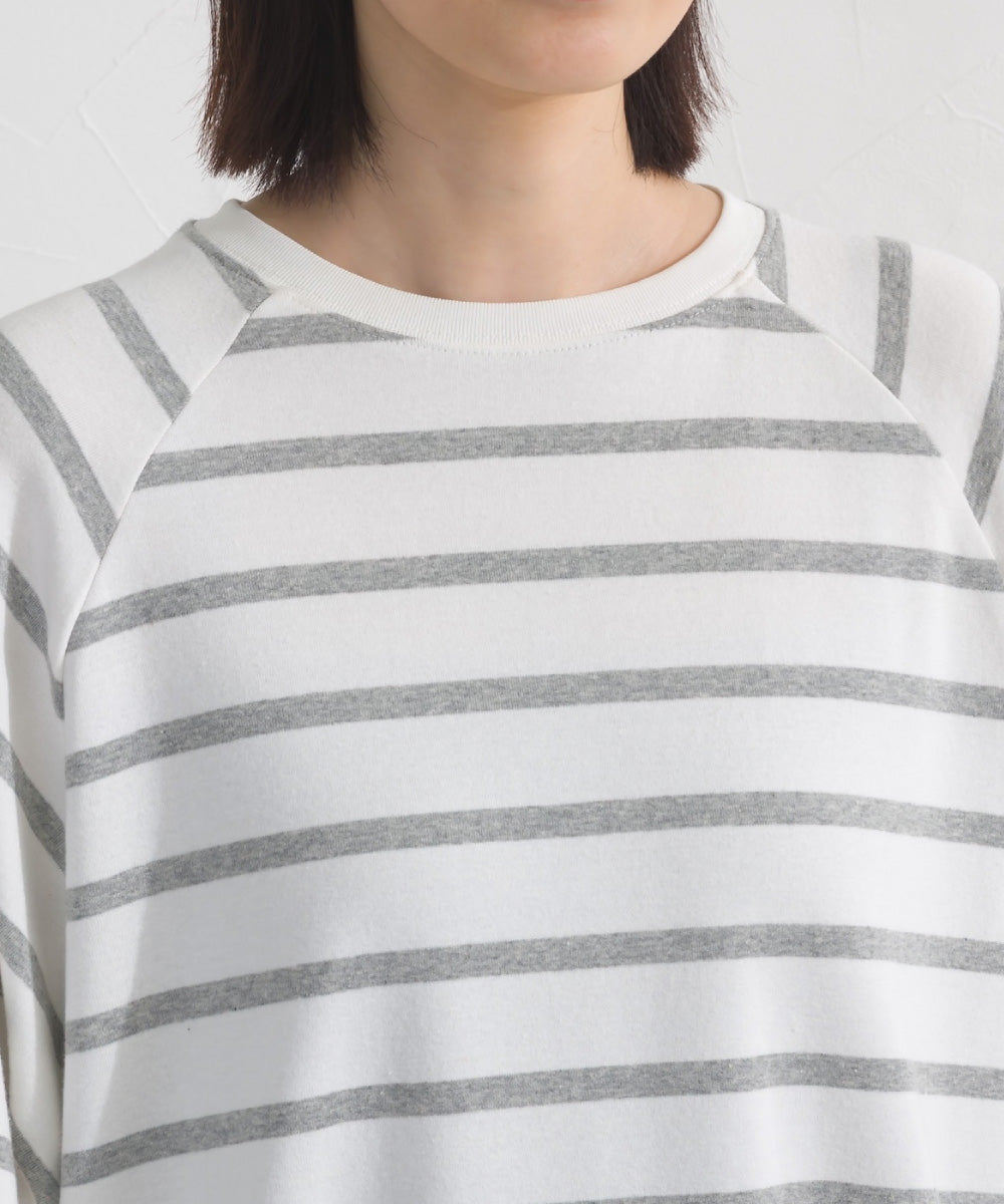 【OMNES】ボーダー半袖ドルマンTシャツ【A450006OMN】