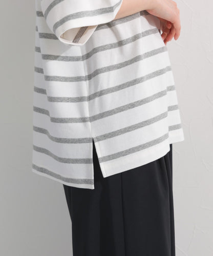 【OMNES】ボーダー半袖ドルマンTシャツ【A450006OMN】