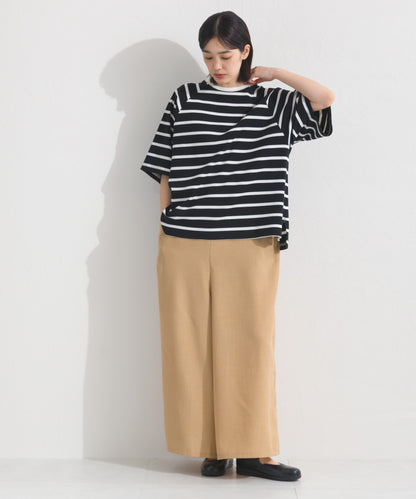 【OMNES】ボーダー半袖ドルマンTシャツ【A450006OMN】