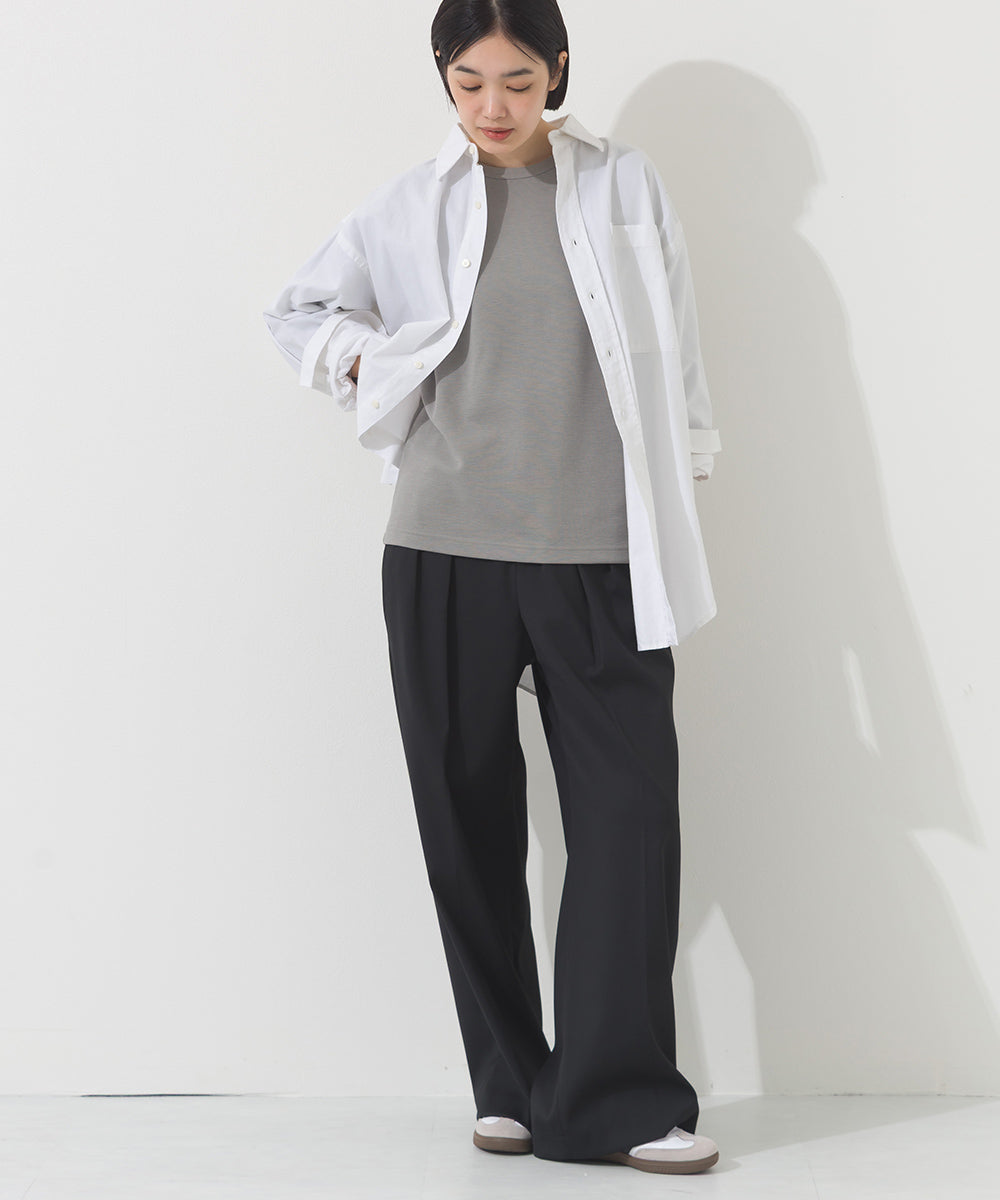 【OMNES】ジャガードラグラン7分袖Tシャツ【A450010OMN】