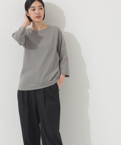 【OMNES】ジャガードラグラン7分袖Tシャツ【A450010OMN】