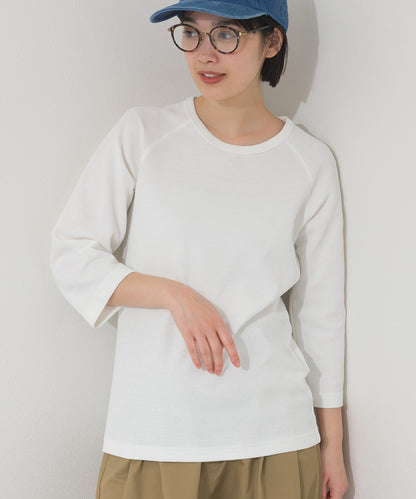 【OMNES】ジャガードラグラン7分袖Tシャツ【A450010OMN】