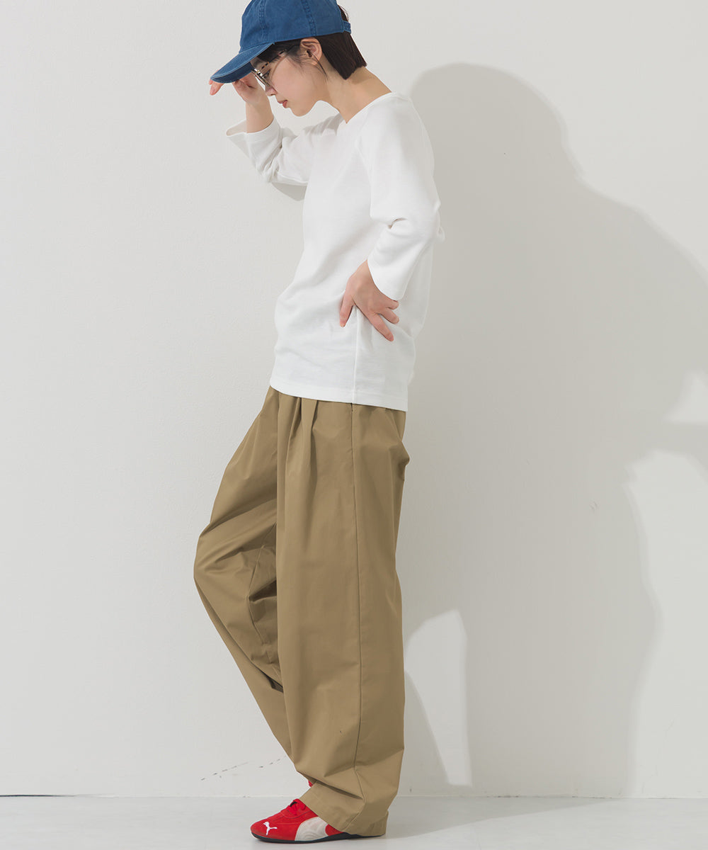【OMNES】ジャガードラグラン7分袖Tシャツ【A450010OMN】