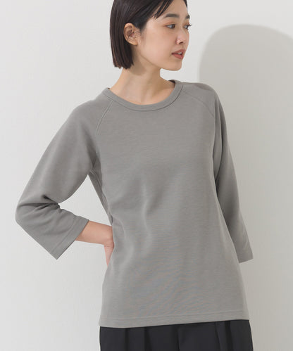 【OMNES】ジャガードラグラン7分袖Tシャツ【A450010OMN】