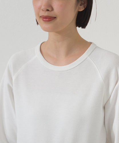 【OMNES】ジャガードラグラン7分袖Tシャツ【A450010OMN】