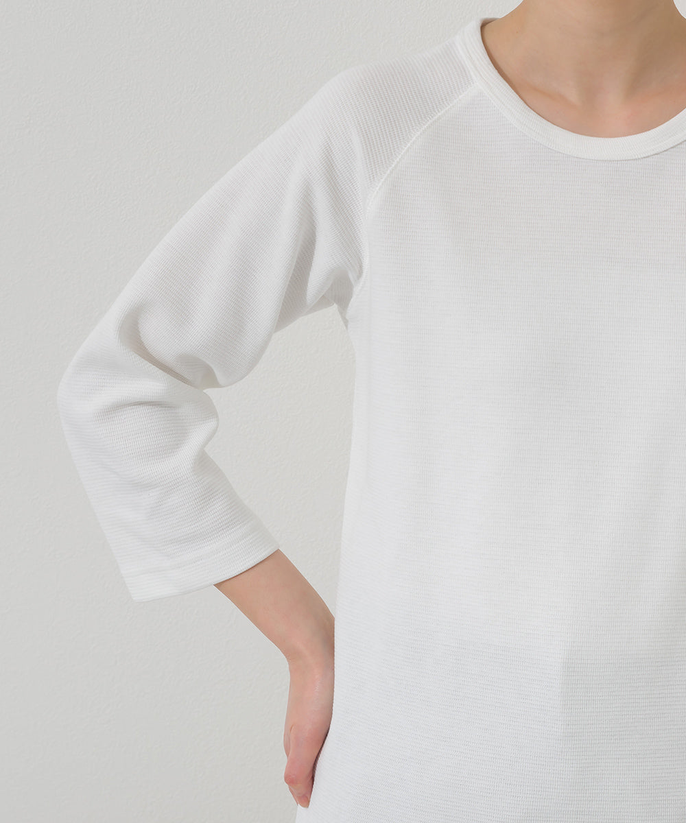 【OMNES】ジャガードラグラン7分袖Tシャツ【A450010OMN】