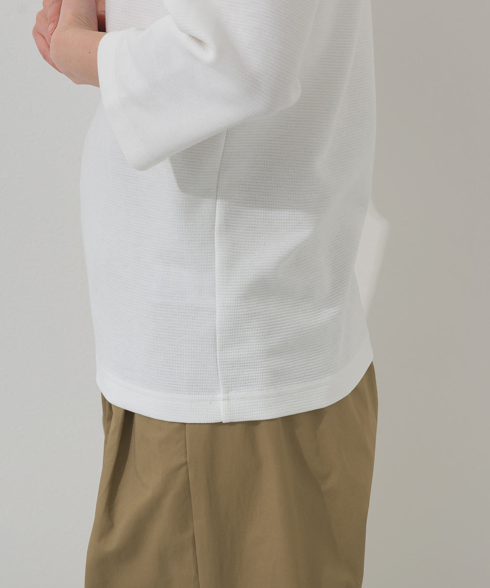 【OMNES】ジャガードラグラン7分袖Tシャツ【A450010OMN】