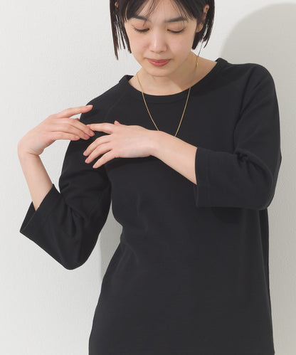 【OMNES】ジャガードラグラン7分袖Tシャツ【A450010OMN】